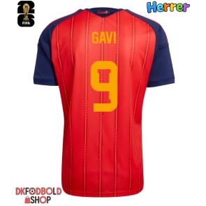 Spanien Paez Gavi #9 Hjemmebanetrøje VM 2026 Kort ærmer